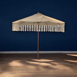 Parasol with Macrame Side Fringe